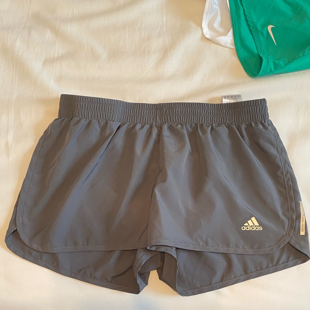 Women’s medium adidas gray athletic shorts